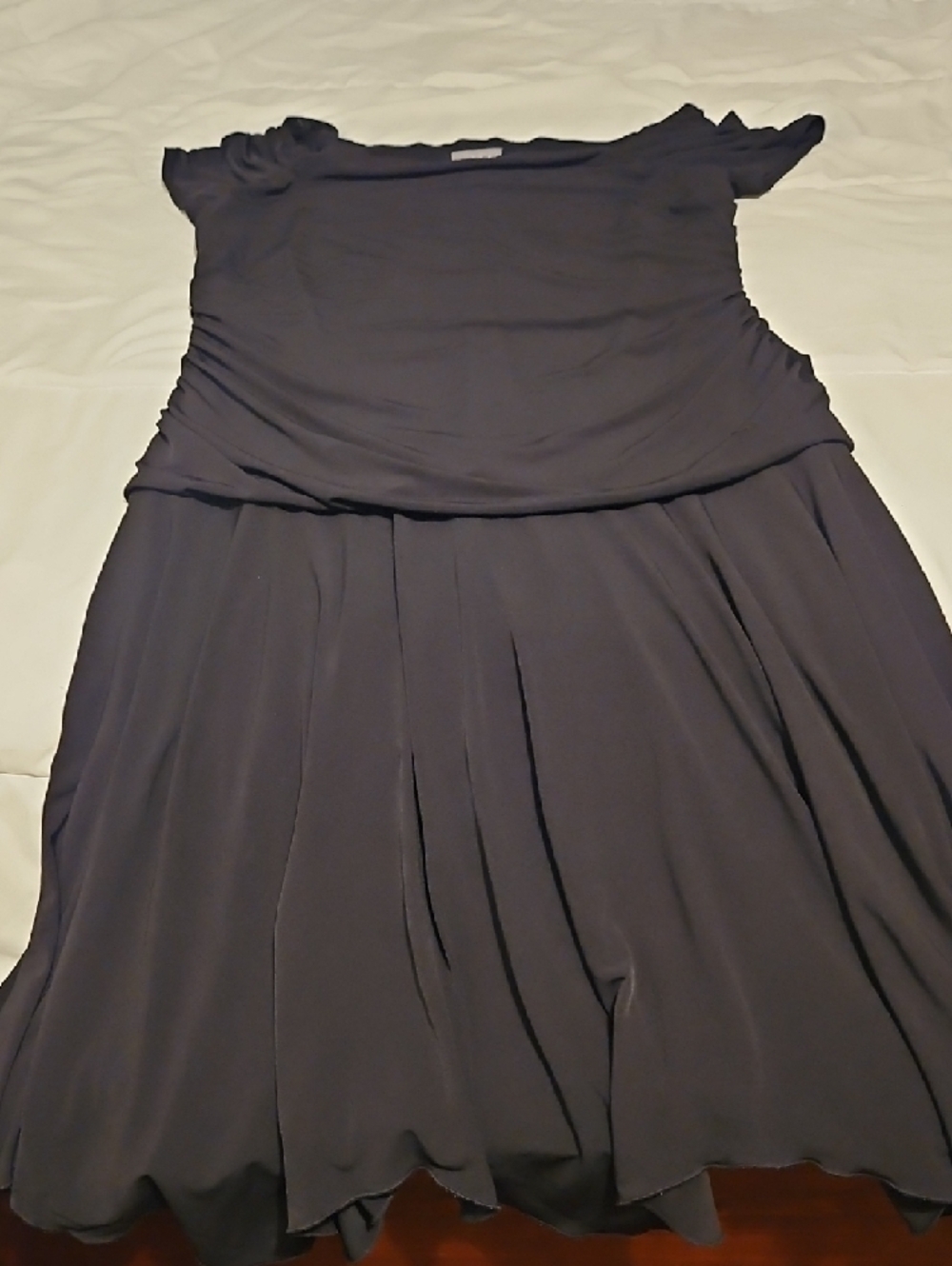 Rabbit Rabbit Rabbit Black Draped Cowl Midi Dress - Picture 2 of 3
